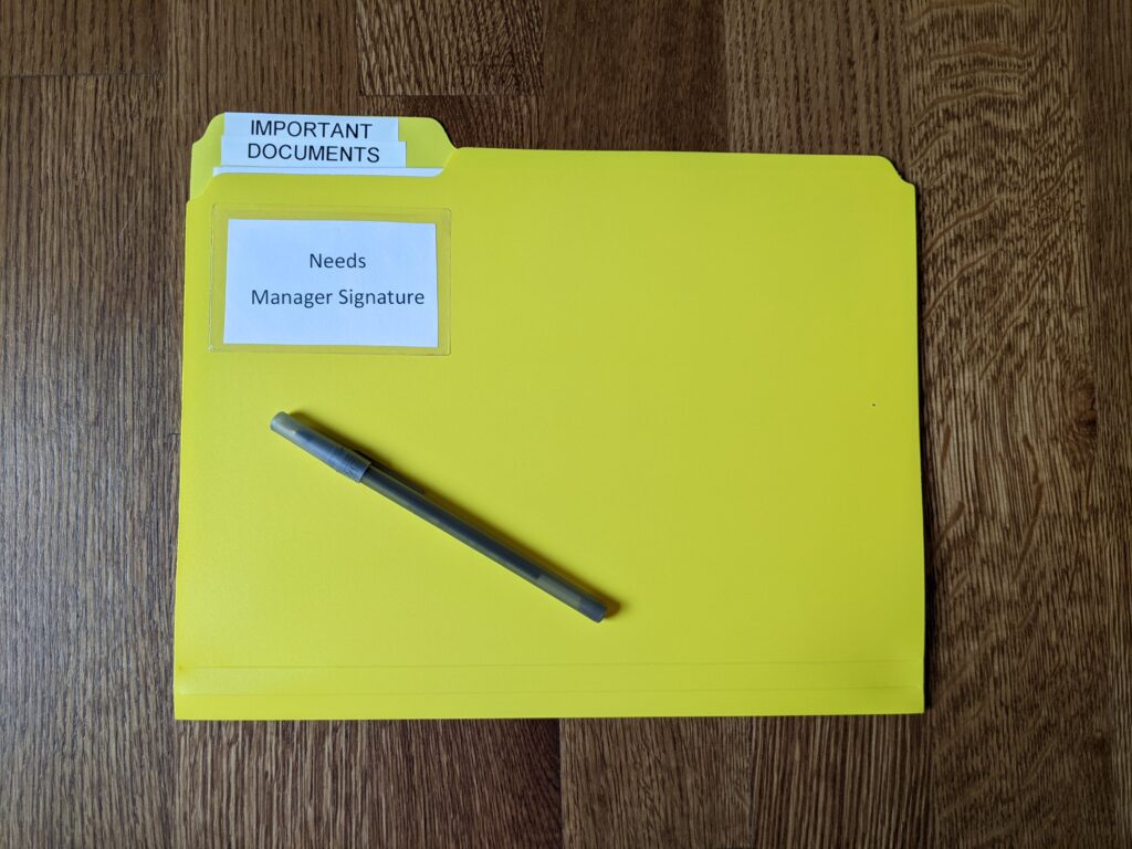 business card pocket – self adhesive – open long