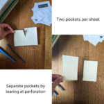 business card pocket – self adhesive – open long